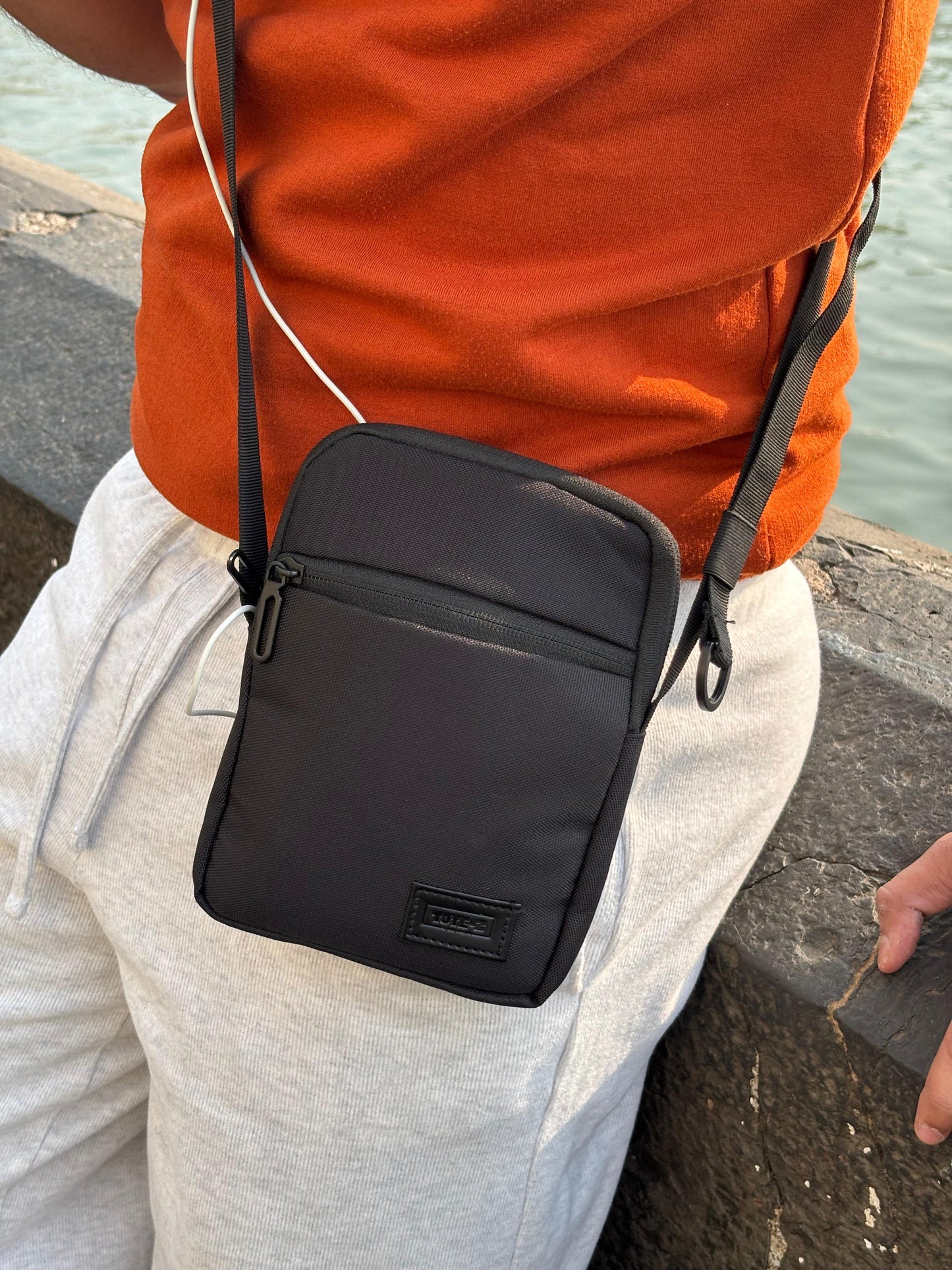 Z Mini Sling - Carbon Black Multipurpose Unisex Tote Bag for Daily Carry, Travel, Storage and Everyday Essentials with Durable Design