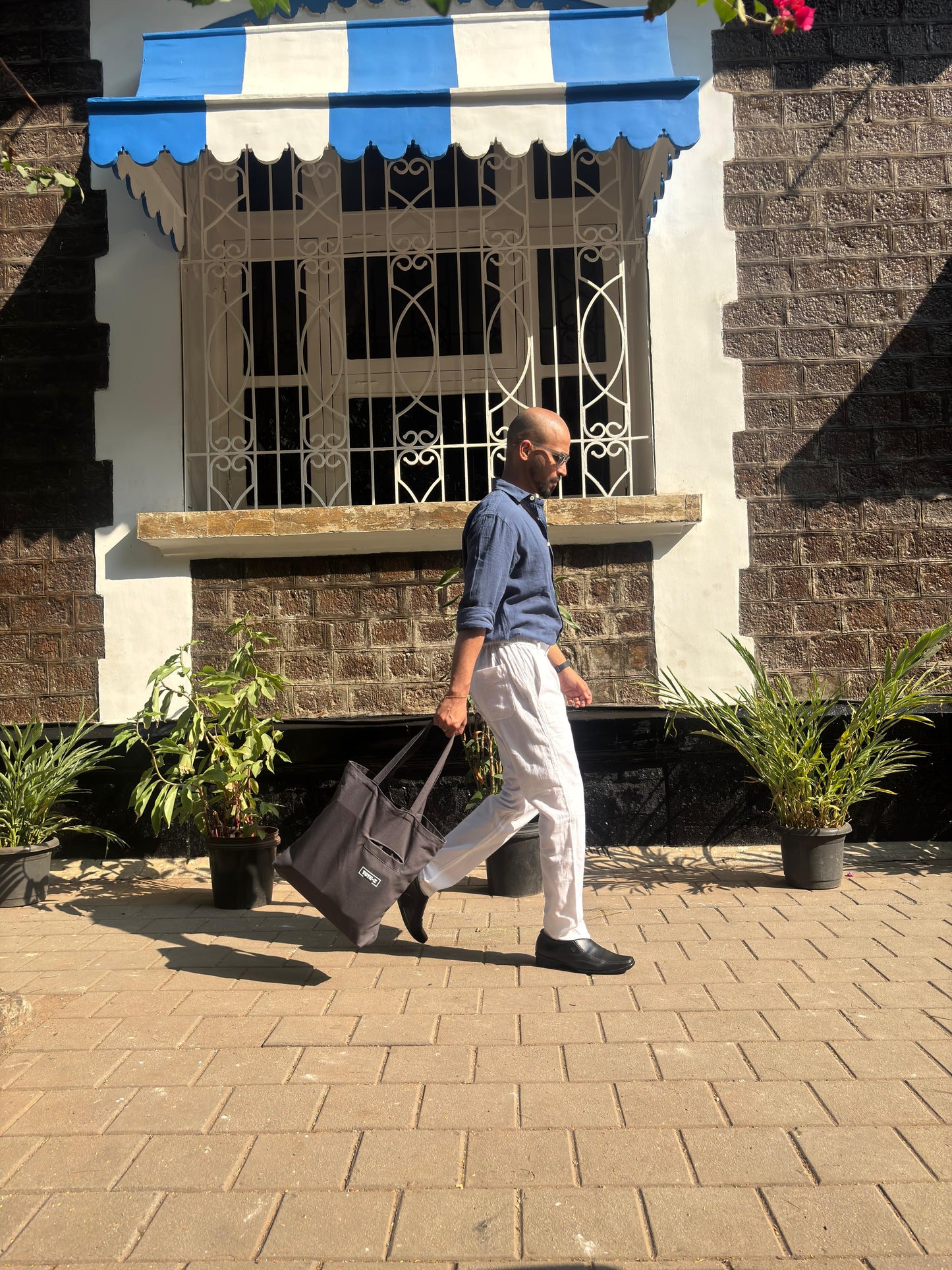 Z Front Pocket Tote - Slate Gray Multipurpose Unisex Tote Bag for Daily Carry, Travel, Shopping, Storage and Everyday Essentials with Durable Design
